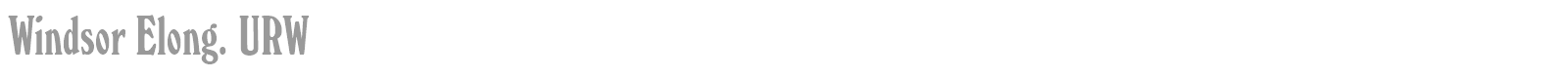 Windsor Elongated font preview